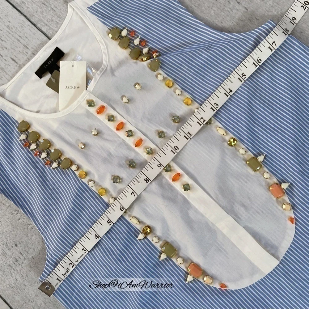 J.Crew NWT jeweled bib sleeveless top *shop@iamwarrior